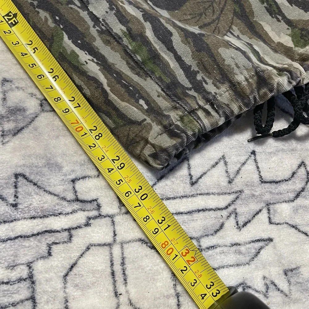 Vintage 90s Duxbak Cargo Pants Realtree Hardwood Green Leaf Made In USA Sz S